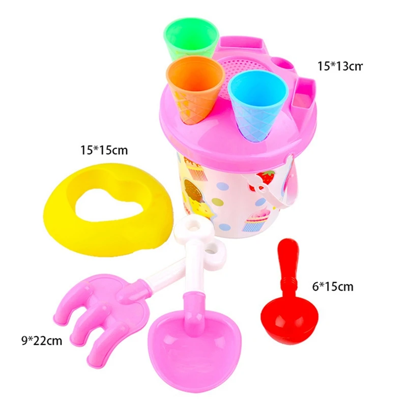 

Children's Beach Toys Ice Cream Beach Bucket Shovel Castle Combination Set Mermaid Dug Sand Bucket Outdoor Toys For Kids Gifts