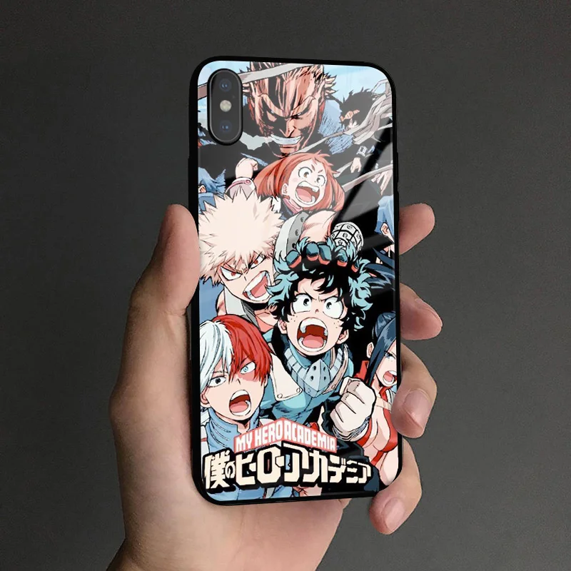 MYHEROA 7 Boku no My Hero Academy аниме мягкий силиконовый стеклянный чехол для телефона, чехол для Apple iPhone 6 6s 7 8 plus x xr xs 11Pro max - Цвет: MYHEROA 7