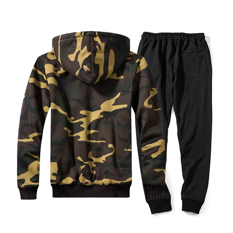Новый спортивный костюм мужской повседневный Камуфляжный размера плюс с
