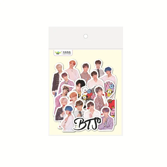 

40PCS BTSS K-pop Adhesive Paper Car Waterproof Sticker Notebook Laptop Suticase Bicycle Direction Car Accessories