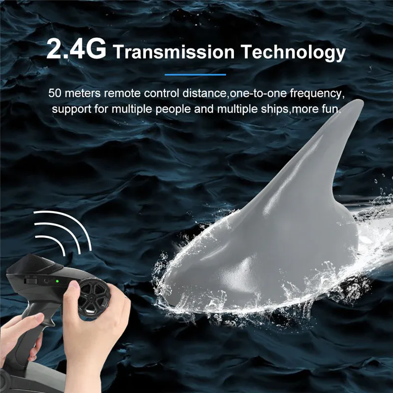 Модель радиоуправляемой лодки Flytec V302 2 4 ГГц канала модели акулы и животных модель