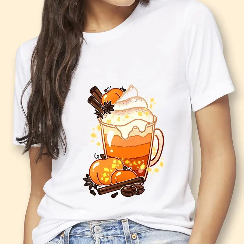 

Women's Summer Blouses 2021 Trend Love Leopard Pumpkin Lady Fall Thanksgiving Halloween Cartoon Graphic Tshirt Female Tops Print
