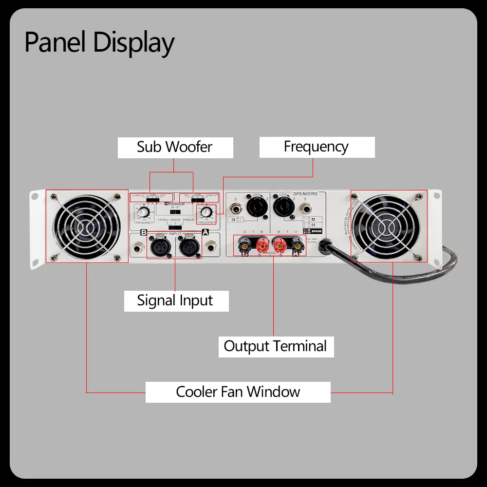 Высокопроизводительный усилитель мощности GAP-812 1000 Вт * 2 HiFi для караоке сцены