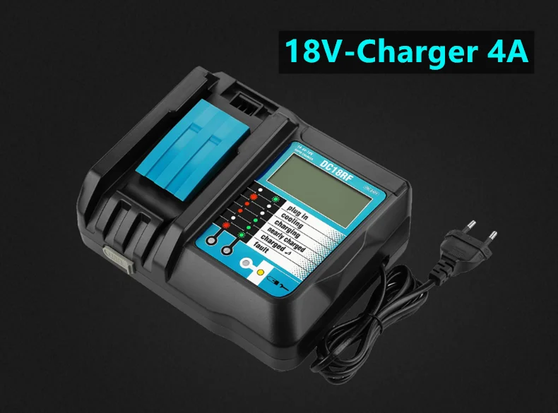 

With 18v 4A Charger BL1860 Rechargeable Battery 18 V 3000mAh Lithium Ion for Makita 18v Battery BL1840 BL1850 BL1830 BL1860B