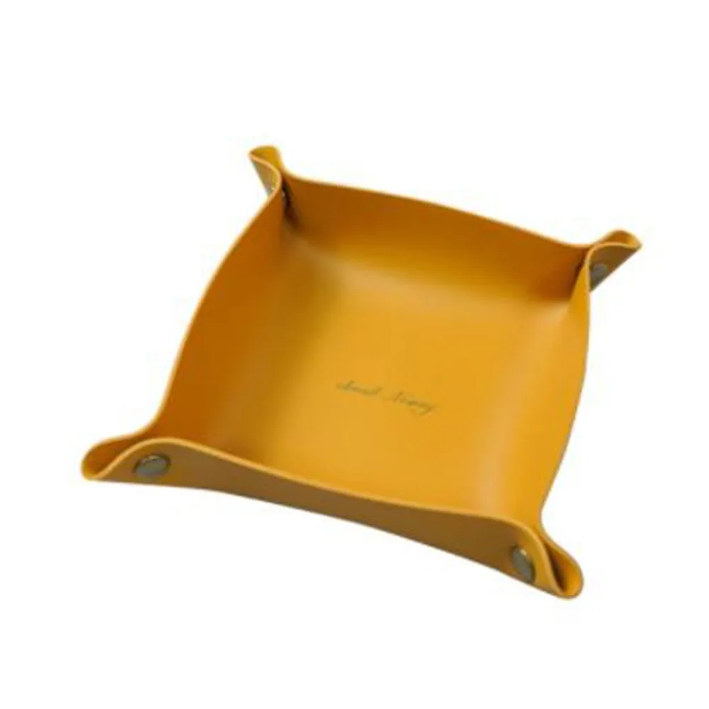 Поднос для хранения настольного ПК складной органайзер из искусственной кожи