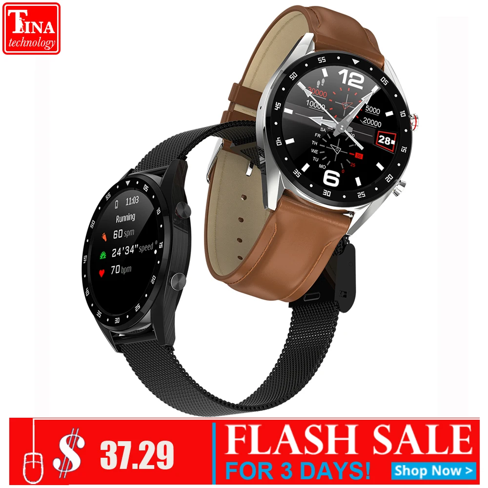 L7 Смарт-часы Bluetooth Вызов Спорт фитнес-трекер ECG + PPG HRV монитор кровяного давления