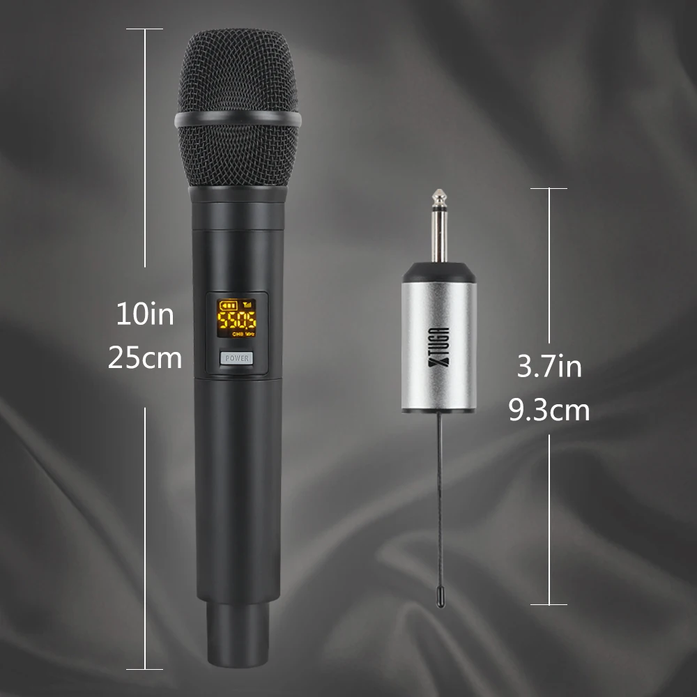 Беспроводной микрофон XTUGA UHF ручной светодиодный УВЧ динамик с портативным