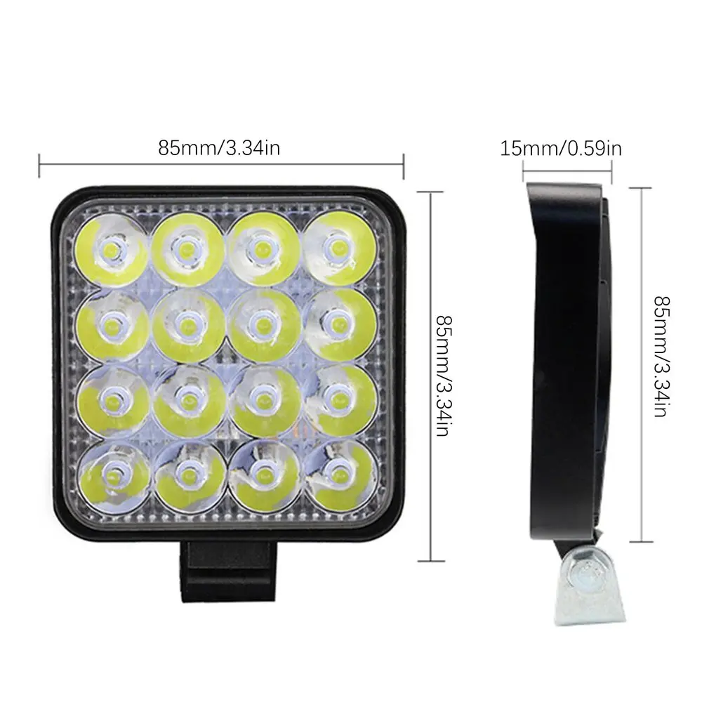 

48W 16Led Work Light Flood Light Strip Car Atv Off-Road Vehicle Universal Driving Fog Light 12V / 24V Auto Parts