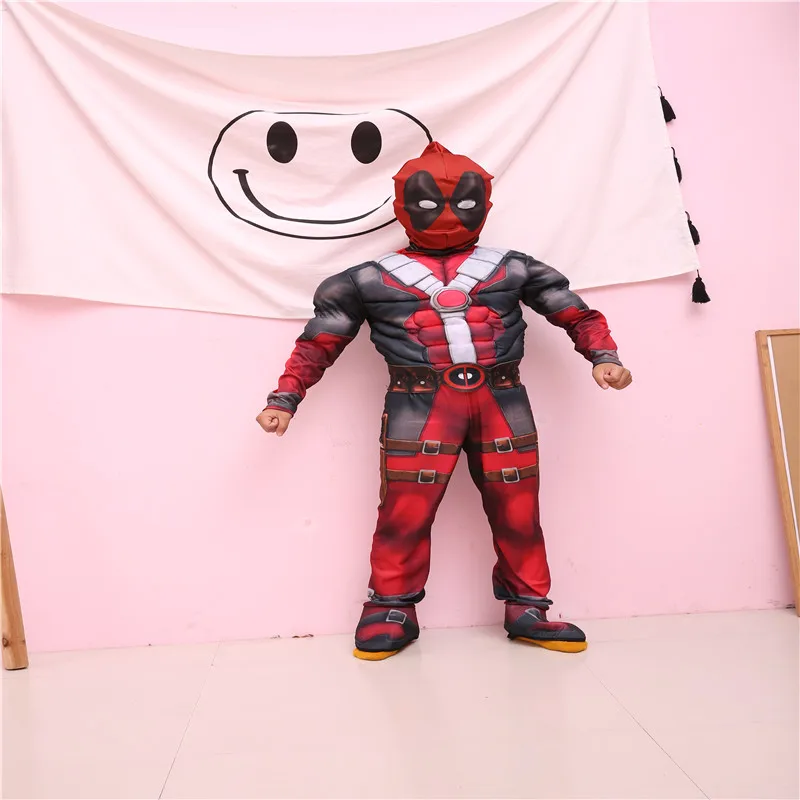 Футболка Дэдпул Делюкс для мальчиков Детский костюм косплея из фильма против