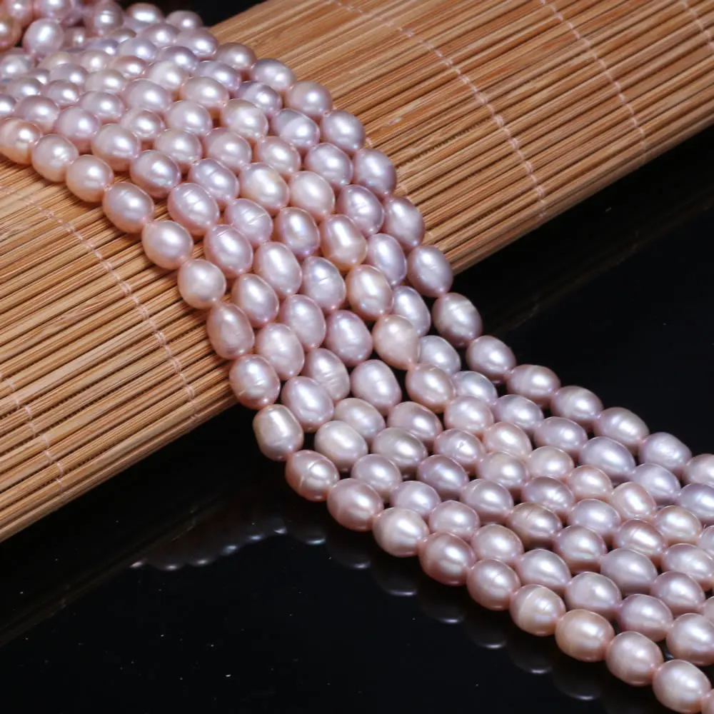 

AA Freshwater Pearl Rice-shaped Loose Beads 36 Cm For DIY Bracelet Earring Necklace Sewing Craft Jewelry Accessory