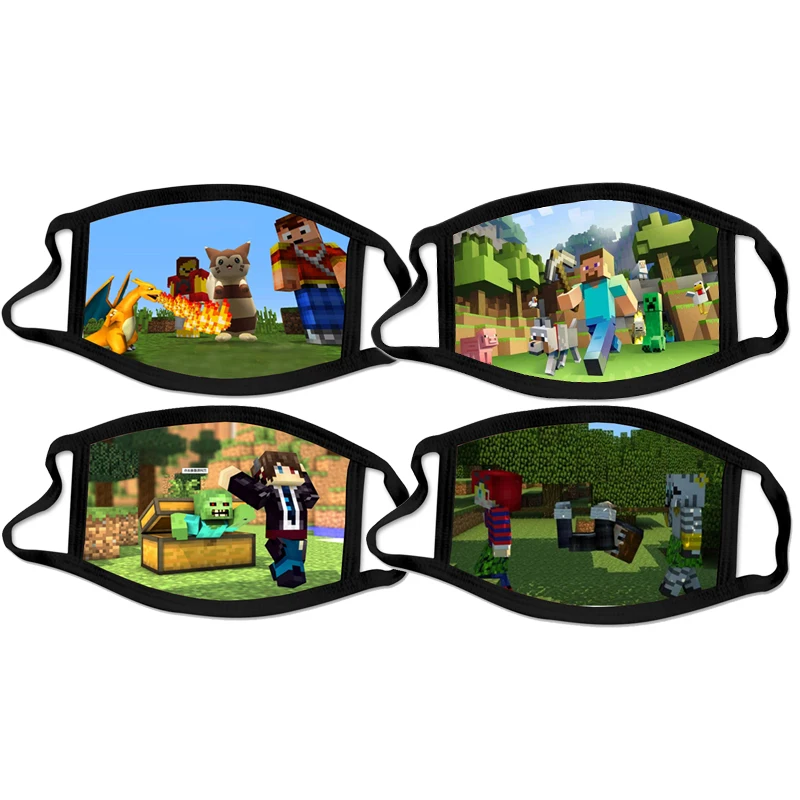 Pixelated красная Пиксельная маска для майнинга TNT детская рта мужчин женщин детей