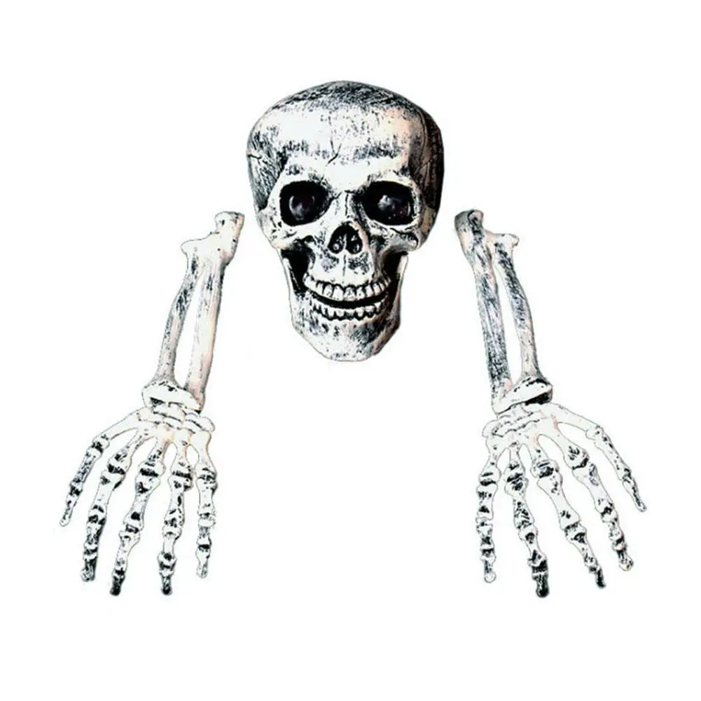 Жуткий череп мертвеца скелет руки декоративный реквизит на Хэллоуин дом с