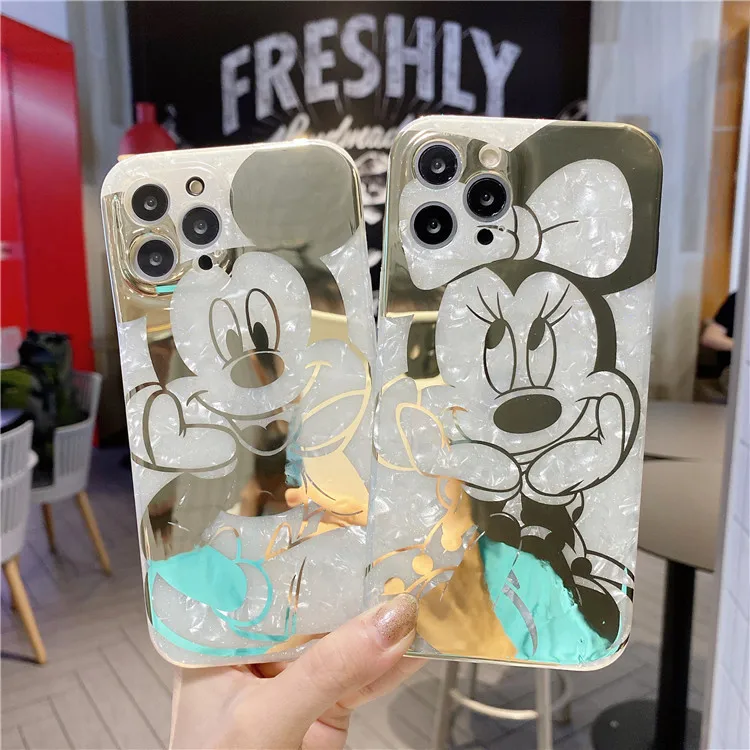 

2021 Disney Mickey Minnie for iPhone 7/8 plus x/xs xr xsmax 11 pro max 12pro max 12mini kawayi coupe phone case