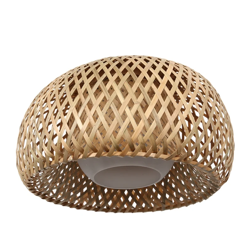 Vintage Woven Pendant Lamp Natural Bamboo Rattan Chandelier Handmade Garden Hanging Lampshade E27 Adjustable Height | Освещение