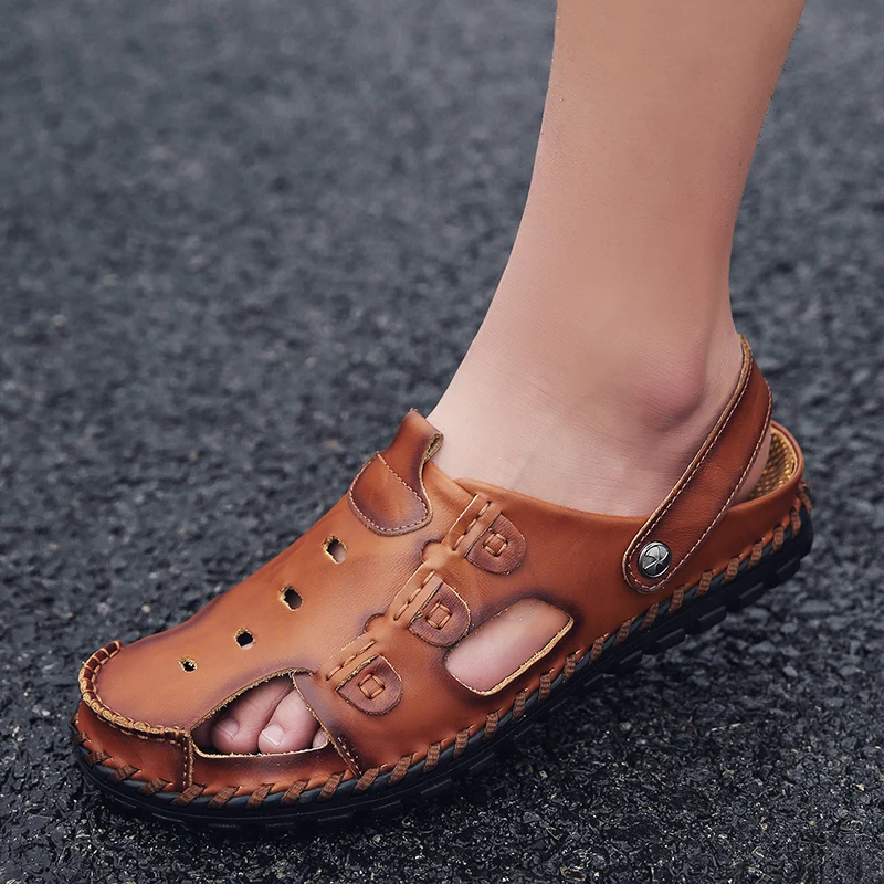 

Sandale Homme Cuir Men Fashion Sandals Sandalias Playa Hombre Sandalen Herren For Man Sandles Sandalle Homme Sandalet Erkek