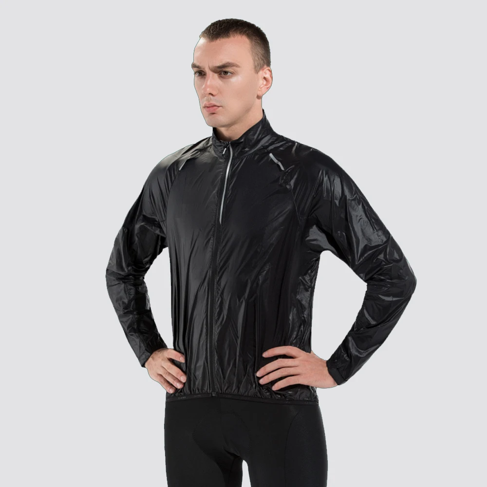 

Santic Men Cycling Skin Coat Windproof Small Rain Waterproof Sun Protective UPF 50+ Cycling Jackets Asian size M9C01105