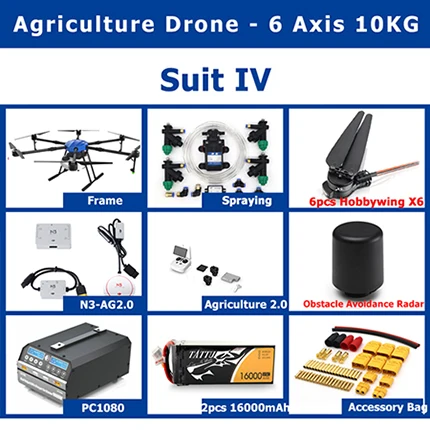 Suit IV E610 6 оси плотность 10кг/10L распыления gimbal системы складной Квадрокоптер с распылительным насосом Дрон для сельского хозяйства - Цвет: Suit IV