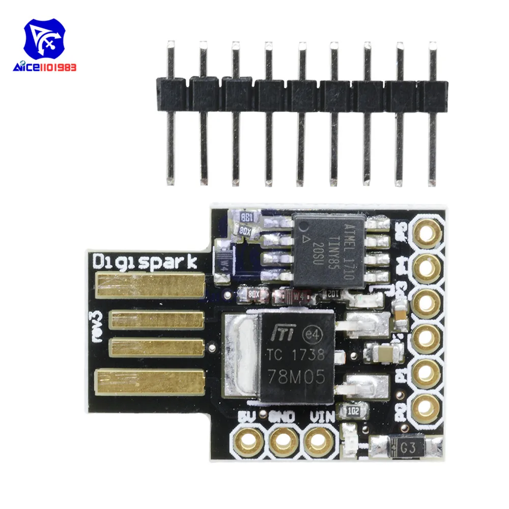 Плата разработки diymore ATTINY85 Digispark Kickstarter I2C SPI Attiny85 модуль Micro USB для
