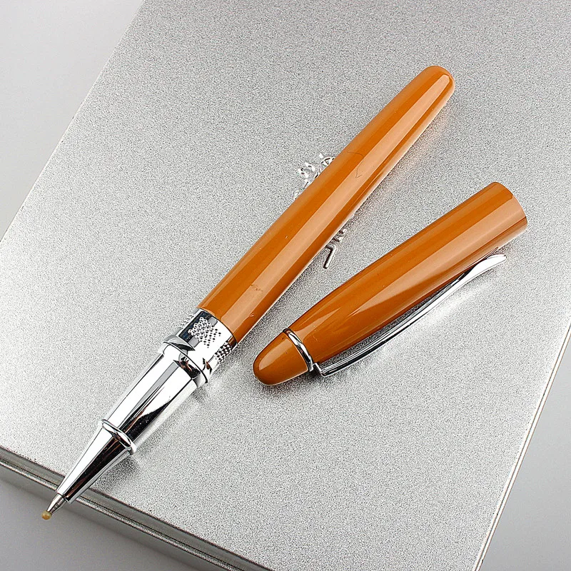 4 color options Luxury Rollerball Pen with silver Clip Smooth Metal Ballpoint for Student School Supplies | Канцтовары для офиса и
