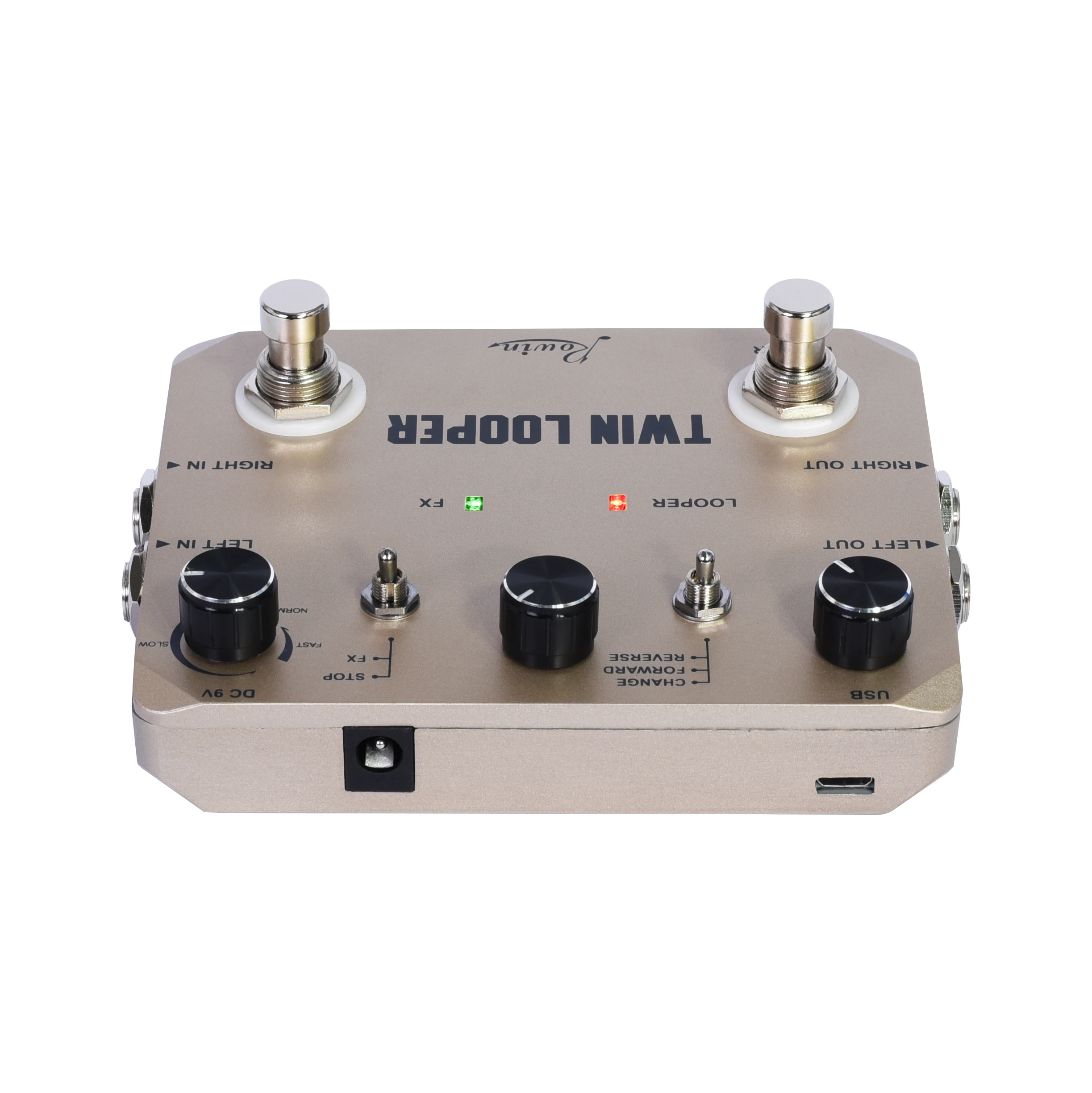 rowin twin looper station elektrische gitarre effekt pedal schleife station für gitarristen goldene free global shipping