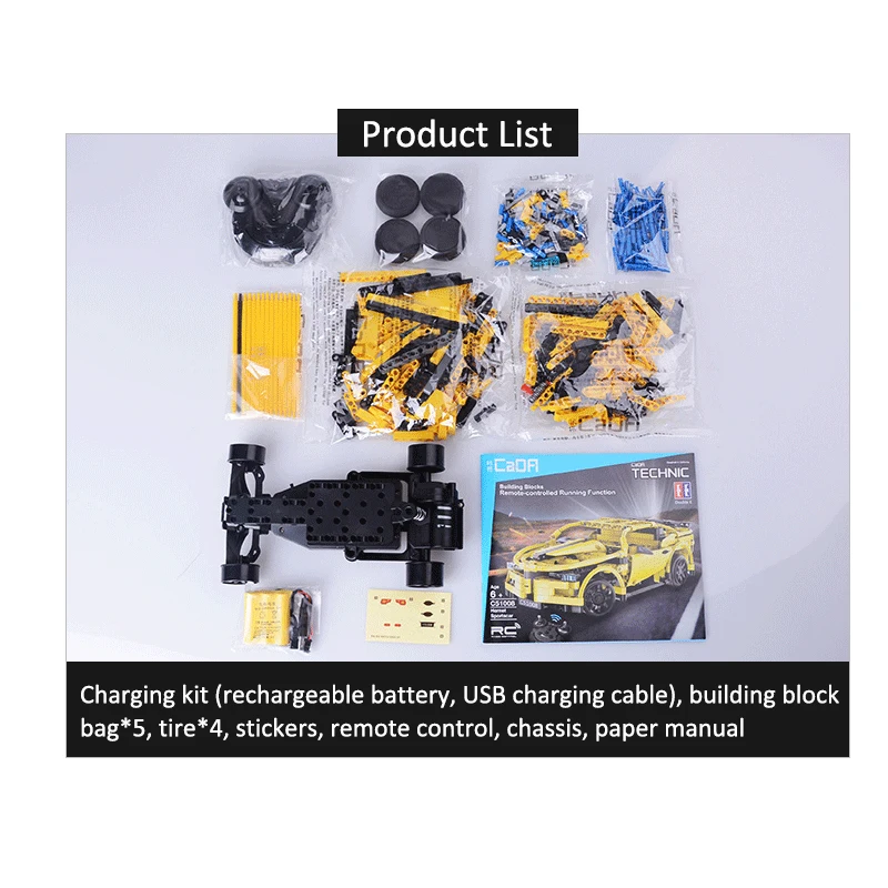 

Technic Rechargeable Battery Remote Control RC Car Model Bricks Building Blocks Toys for Children Gifts 419Pcs