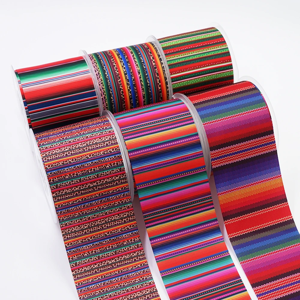 Ленты в мексиканском стиле мультяшный корсаж/атласная лента с принтом для