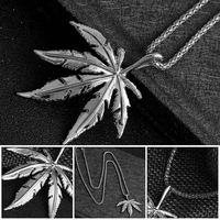 new sweet cannabiss small herb charm necklace maple leaf pendant necklace hip hop jewelry wholesale