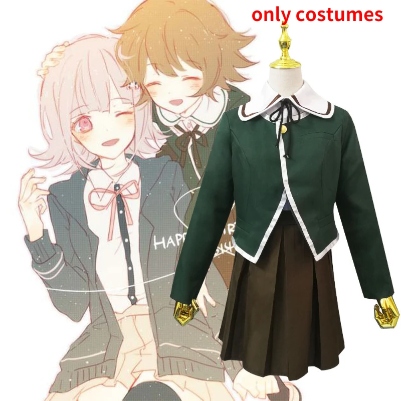 

Anime Game Danganronpa Trigger Happy Havoc Chihiro Fujisaki Cosplay Costumes Jacket Dress Uniform Clothing Fullsets Women Men