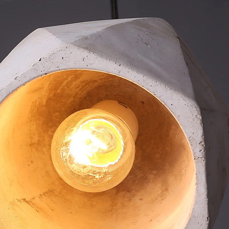 

2020 Rustic Cement LED Pendant Lights Loft Style Lampe Vintage Industrial Lighting Fixtures Retro Hanging Light Lampen Lampara