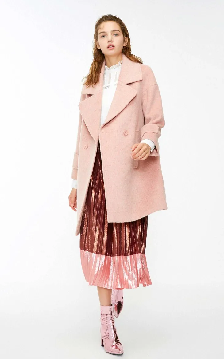 Vero Moda женское длинное шерстяное пальто с отворотом и открытыми плечами | 318327518