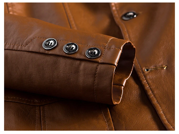 

2021 Spring PU Jackets Men Solid Color Leather Coat Casual Motorcycle Biker Leather Jacket Male Clothes Plus Size 5XL 6XL