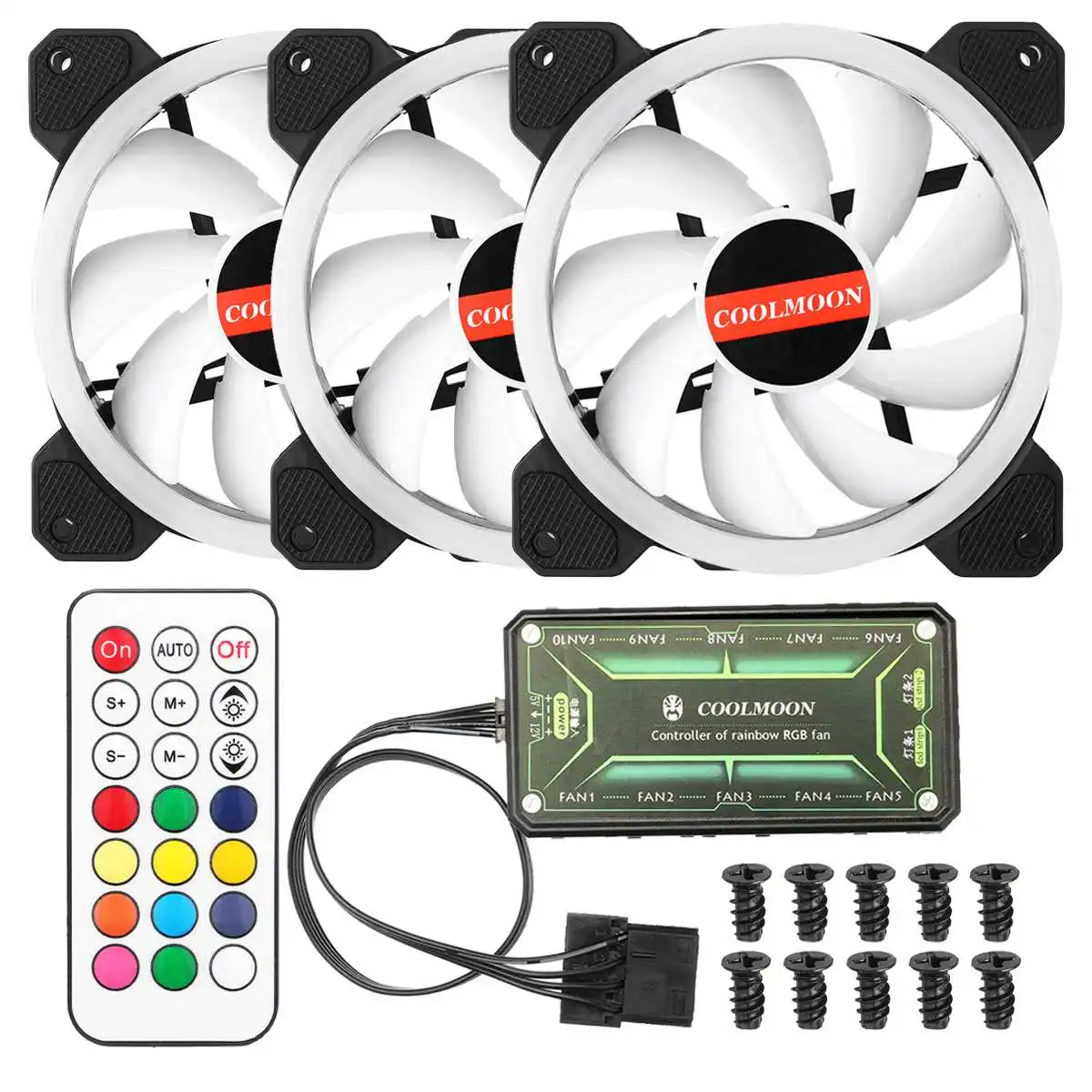 3 шт. кулер для чехла ПК с RGB подсветодиодный кой 120 мм|Кулеры и системы охлаждения
