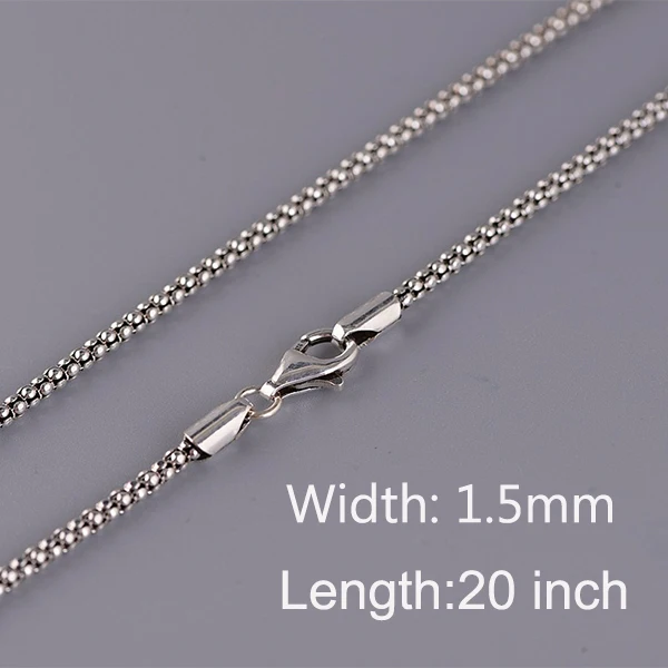 1.5mm 20inch BALMORA классический базовый стерлингового серебра 925 простая застежка Регулируемая Цепочка-ожерелье для женщин и мужчин пара ювелирных изделий - Окраска металла: 1.5mm 20inch