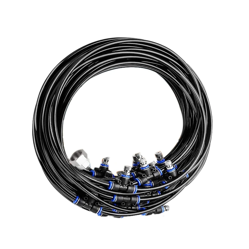 

Outdoor Misting System, 32.8 FT Misting Hose Kit Misters For Outside Patio Producing Cool Mist In Garden, Trampoline-ABUX