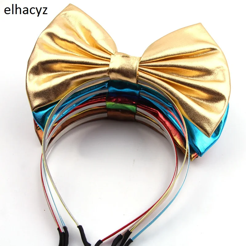 Повязка на голову с металлическим бантом 7 дюймов 3 шт./лот|hair bands kids|diy hair accessorieshair