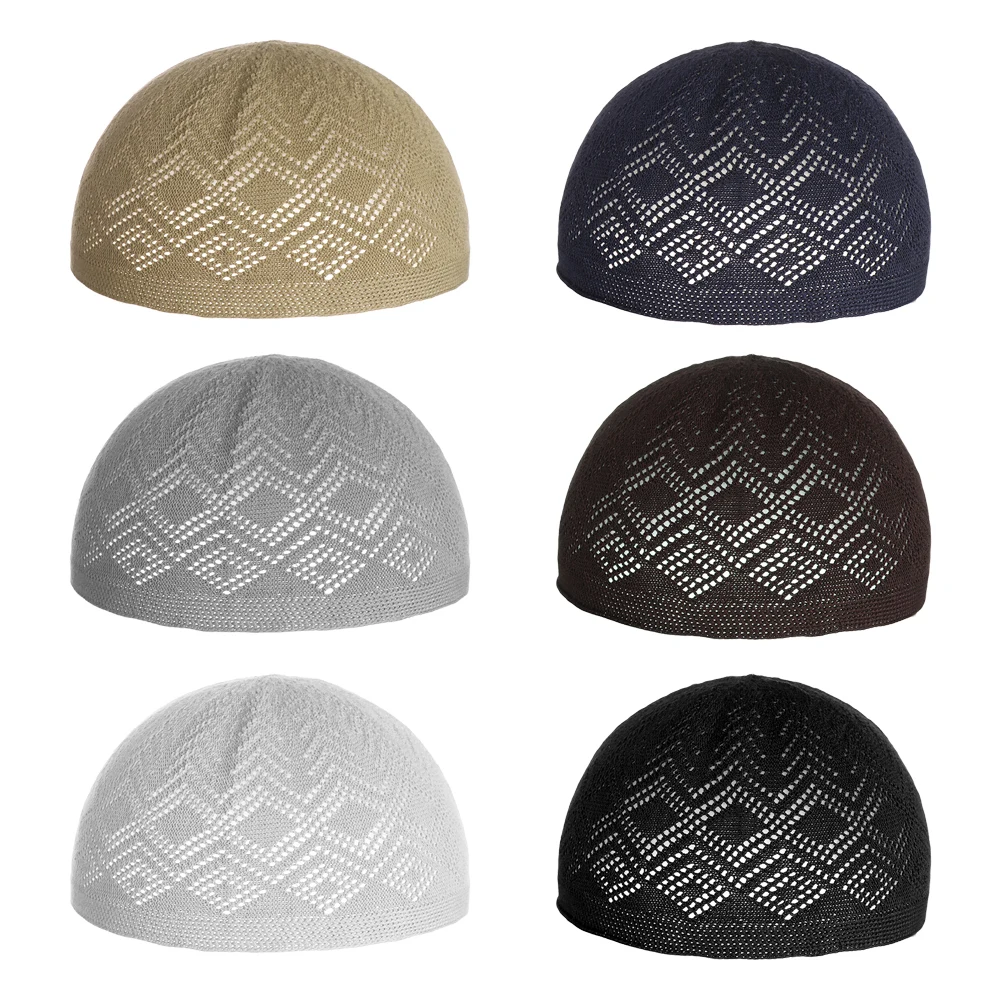 1 шт. мужские и женские мусульманские шляпы для молитв модные Хлопковые вязаные