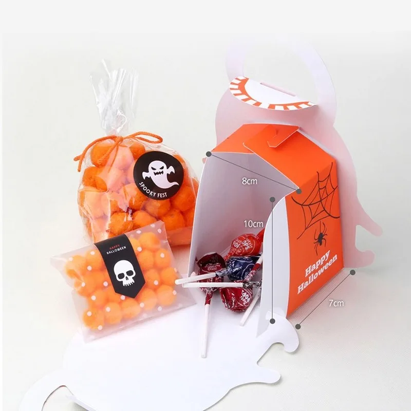 

Hand-held Christmas Halloween Packaging Box Ghost Paper Bag Candy Box Creative Packaging Gift Tray