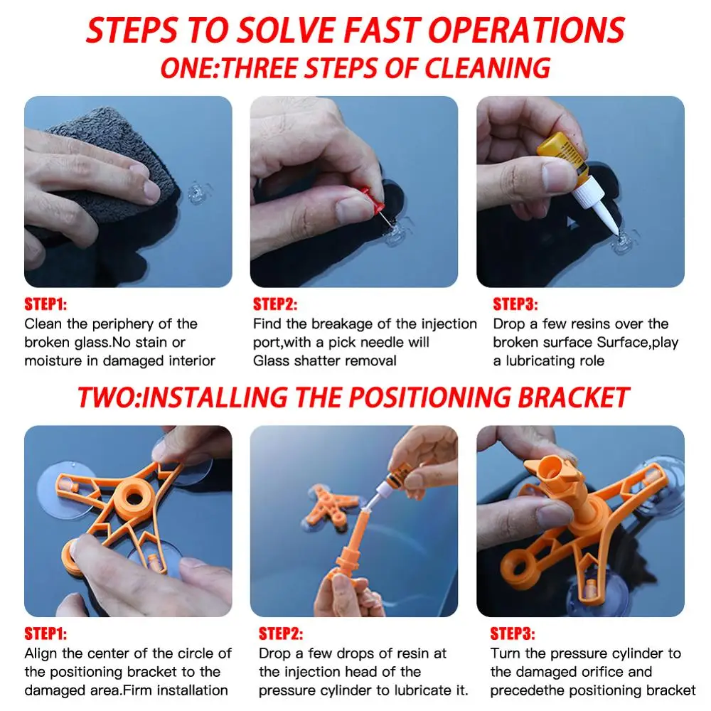 Автомобильное стекло нано ремонт жидкости окна автомобиля трещина чип ремонтный