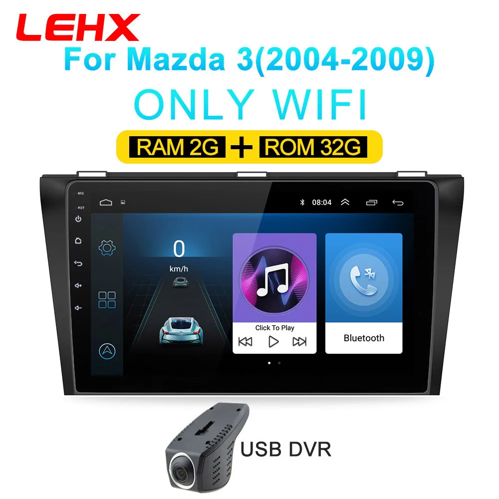 Автомобильный DVD gps android 8,1 автомобильный Радио стерео 2G 32G карта четырехъядерный 2 din Автомобильный мультимедийный плеер для Mazda 3 2004-2013 maxx axel - Цвет: M3-932-DVR
