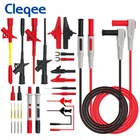 Cleqee P1300 серия мультиметр тестовый комплект 4 мм банановый штекер кабель тестовый крюк зажим зонд зажим крокодил автомобильный инструмент комплект