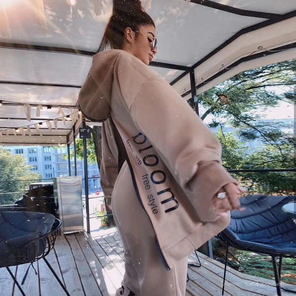 2020 новый осенний Женский Повседневный модный свободный свитер с капюшоном и