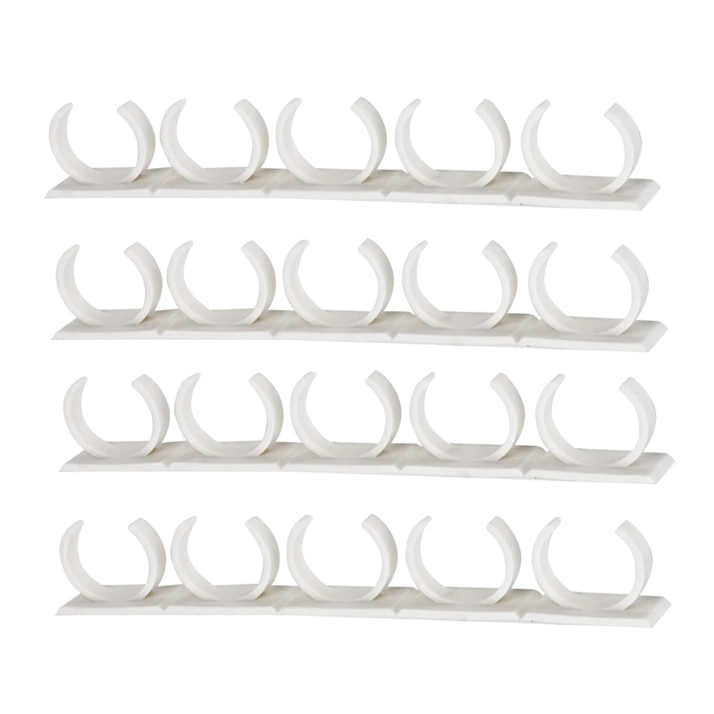 

4 Pack Adhesive Grip Spice Racks for 20 Spice Jars Kitchen Space Saving