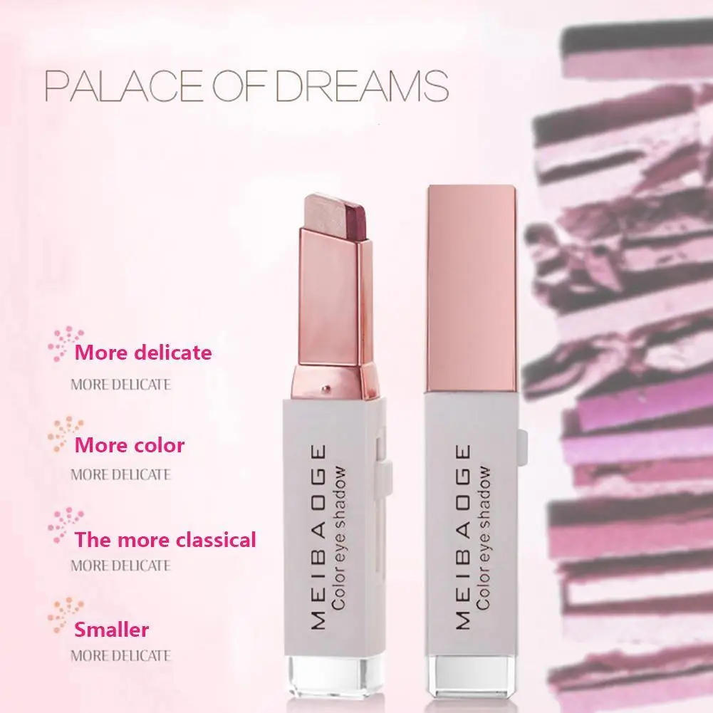 

2 In 1 Double Color Double Color Eyeshadow Gradient Shadow Cosmetic Makeup Lasting Shimmer Velvet Metallic Waterproof Eye S D8X5