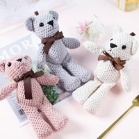 cartoon teddy bear rabbit plush toys cute bunny keychain pendant doll soft stuffed animal plush toy wedding party birthday decor