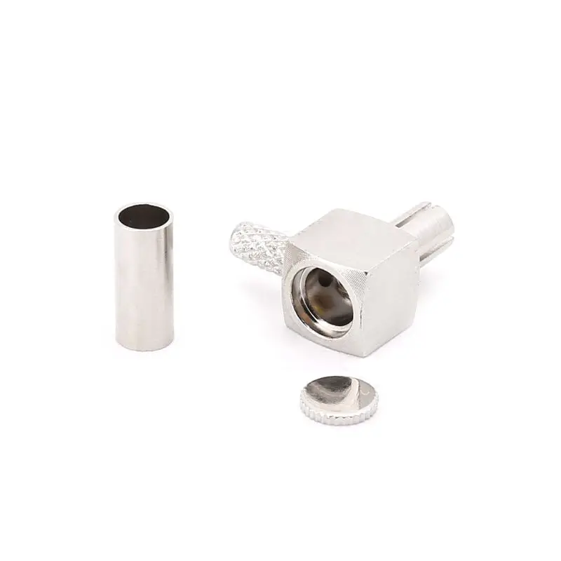 TS9 штекер RF разъем правый угол 90 градусов обжимной коаксиальный адаптер для RG174