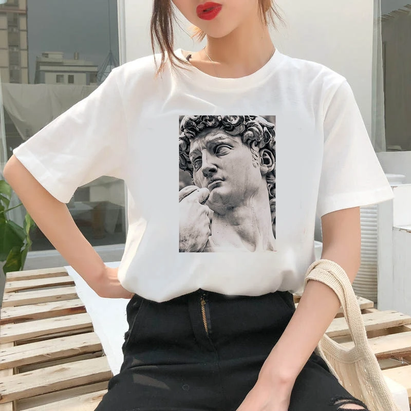 

Graphic Print Tees Tshirt Summer Short Sleeve Kawaii Cute Top Tees Shirt for Girls Casual Oversize White Tshirts Streetwear