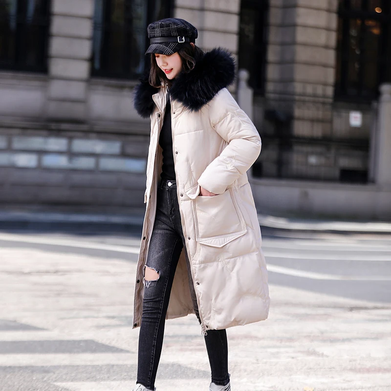 

New Winter Jacket Women Long Coat Female Embroidery High Quality Parkas Cotton Padded Jacket Plus Size M-5XL YTNMYOP