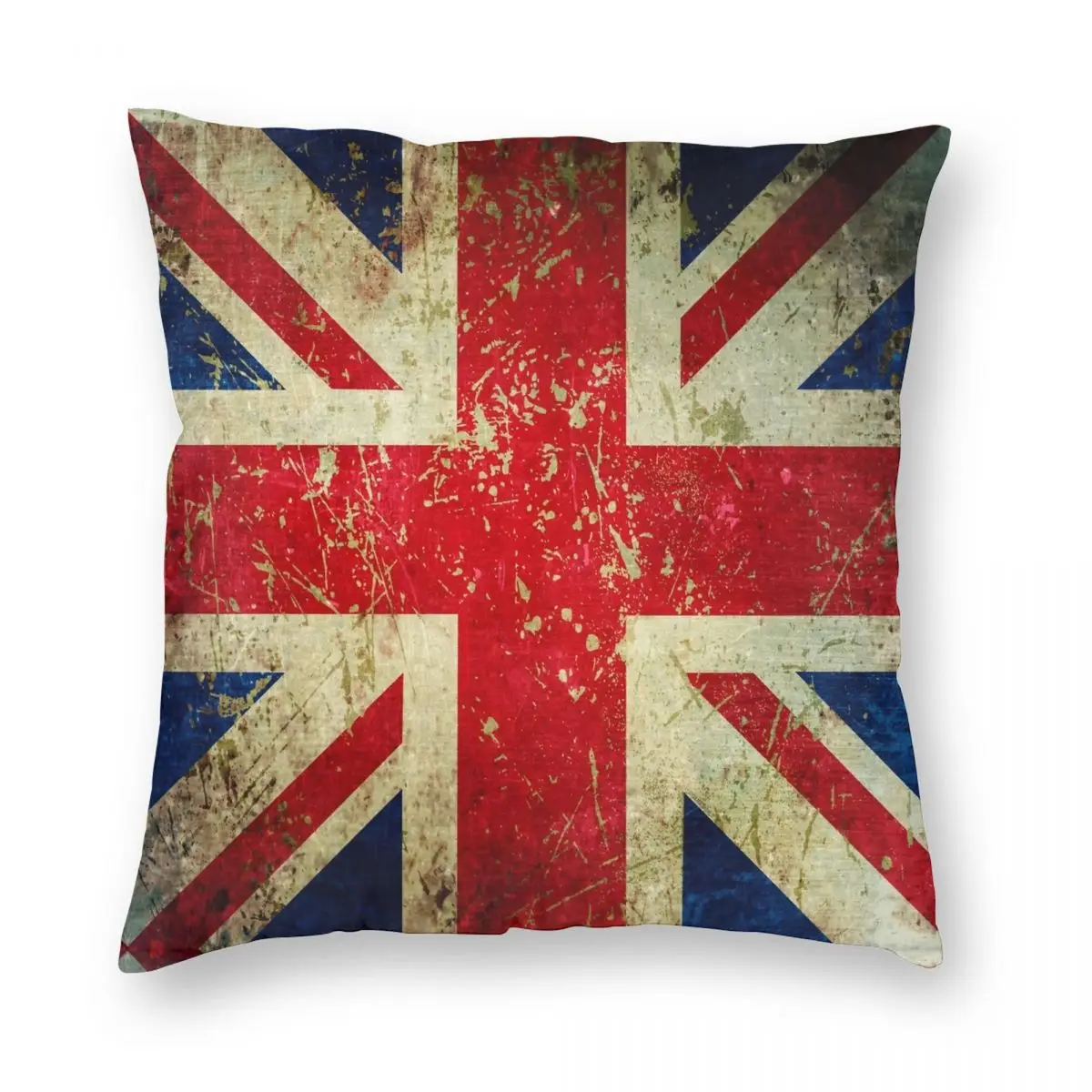

Гранж Юнион Джек поцарапанная Подушка с металлическим эффектом чехол из полиэстера и льна бархатный чехол с принтом на молнии накидка на подушку Чехол для комнаты Подушка Чехол