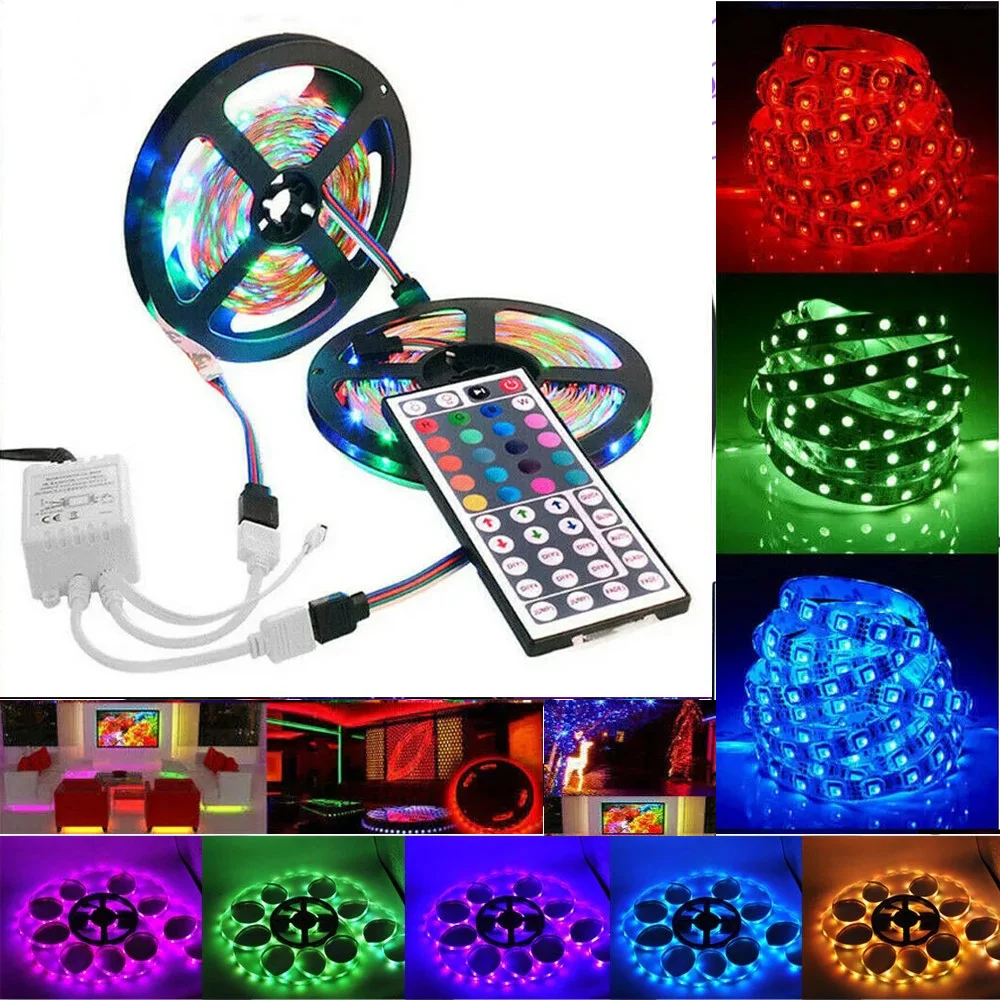 

RGB LED Strip Lights Dimmable 12V SMD3528 LED Neon Strip White/Warm White LED Night Light for Room TV Party Festoon Light Bar