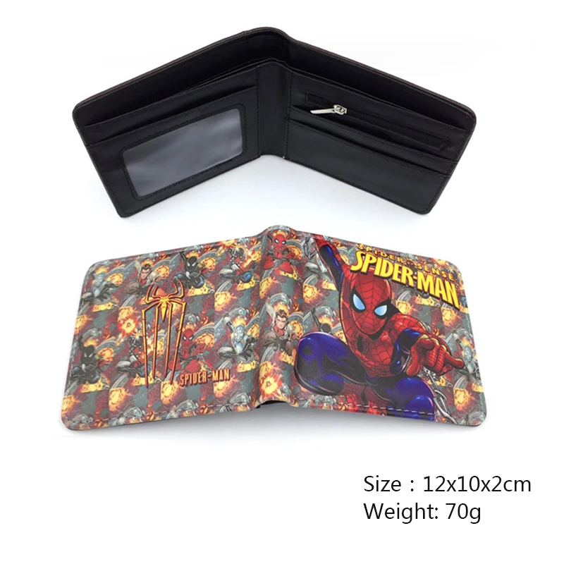 Кошельки с персонажами мультфильмов Marvel Hero Flash Man Spider Iron Deadpool Comics кошелек для